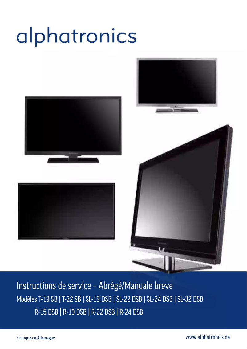 Page 1 de la notice Manuel utilisateur Alphatronics SL-32 DSB