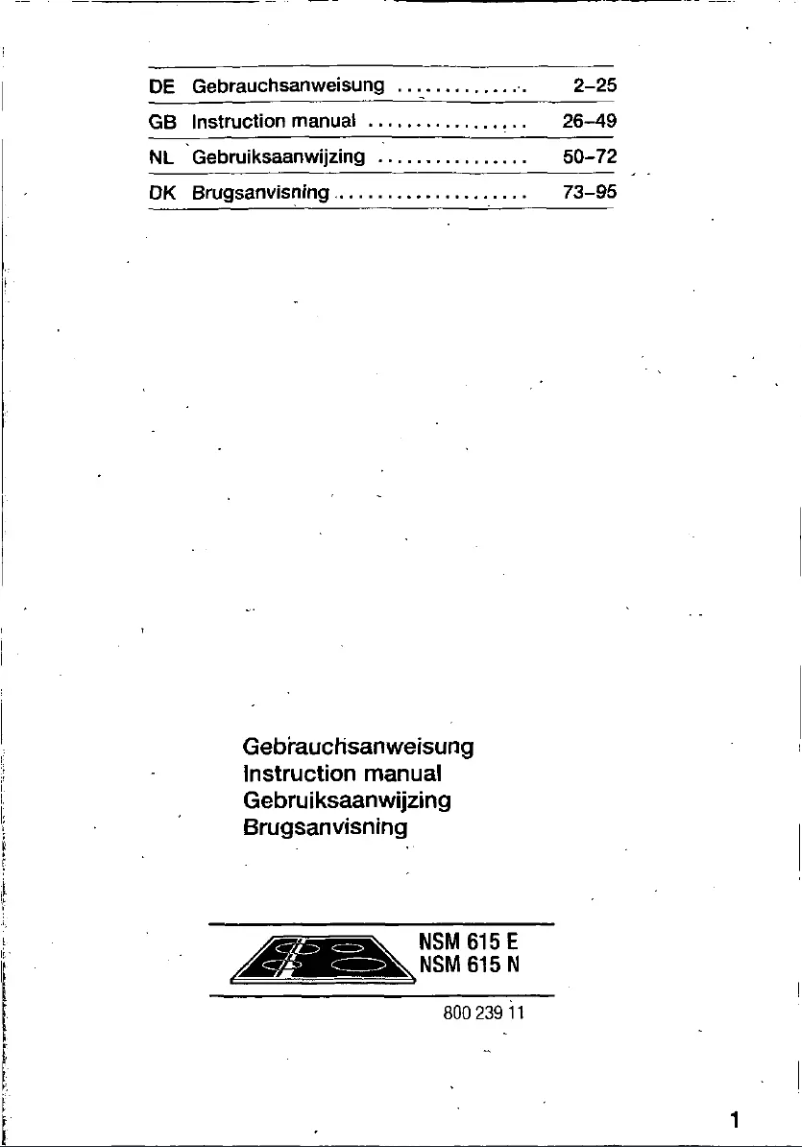 Imagen de la primera página del manual del dispositivo NSM615N