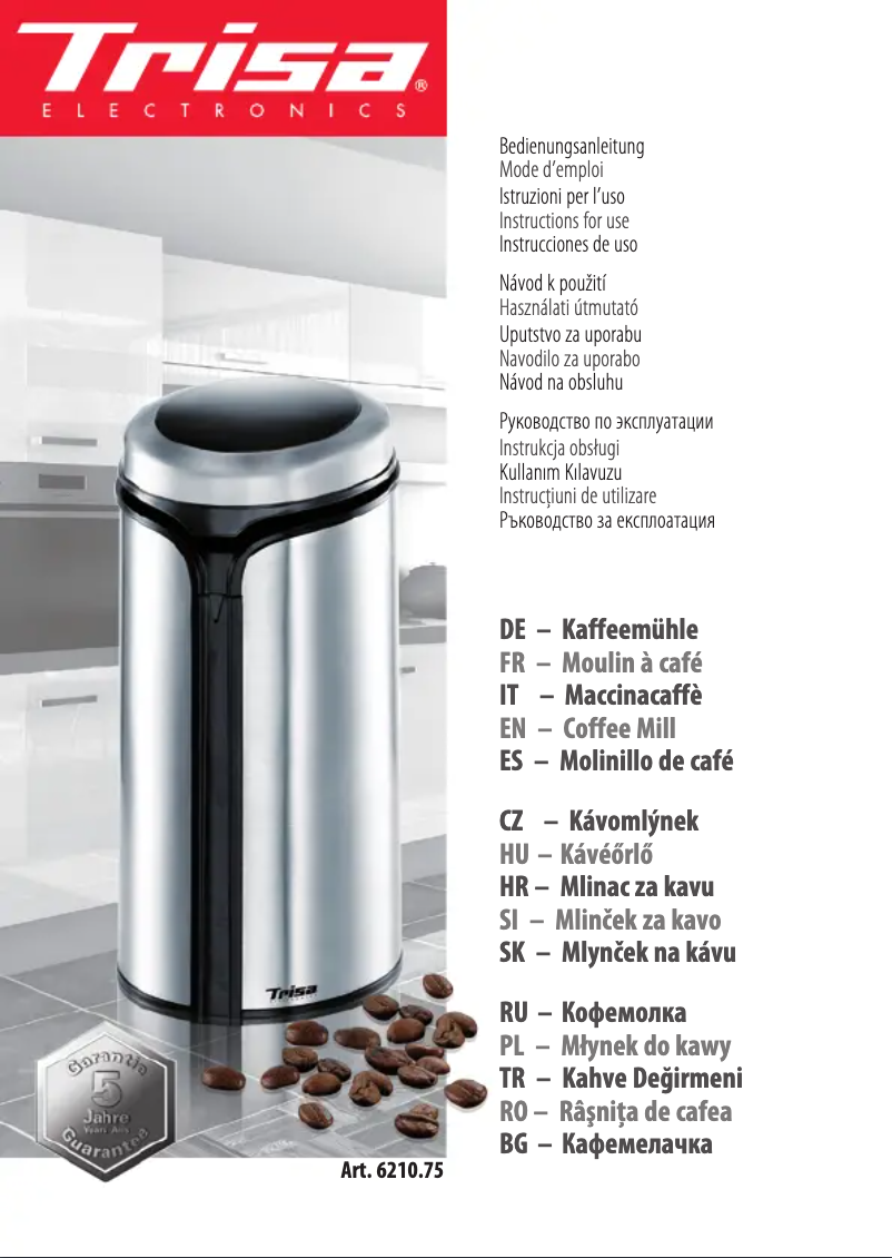 Page n°1 - Manuel utilisateur Trisa Macinino Caffe