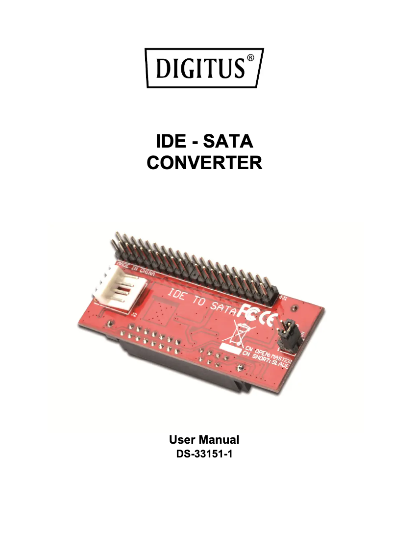 Página 1 del manual Manual de usuario Digitus DS-33151-1