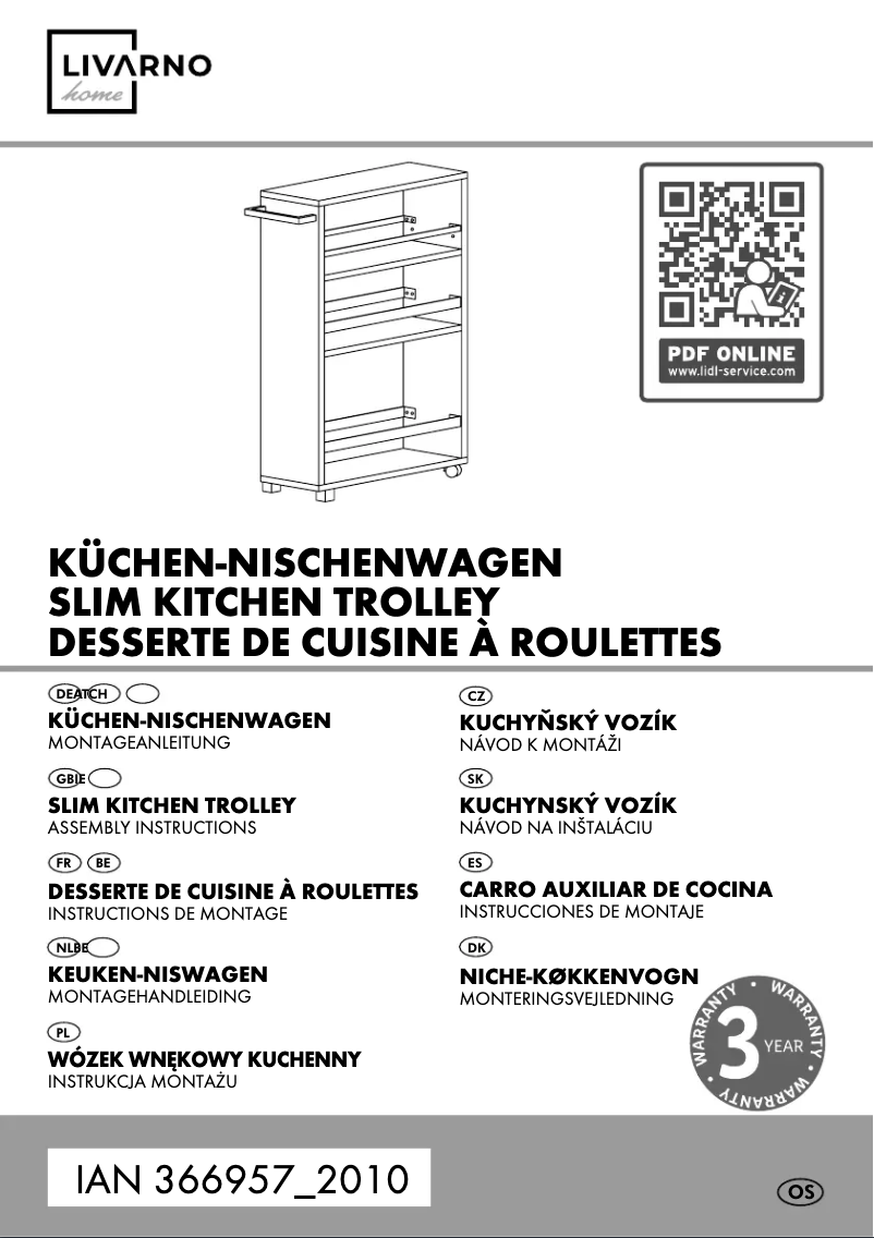 Page 1 de la notice Manuel utilisateur Livarno Lux IAN 366957