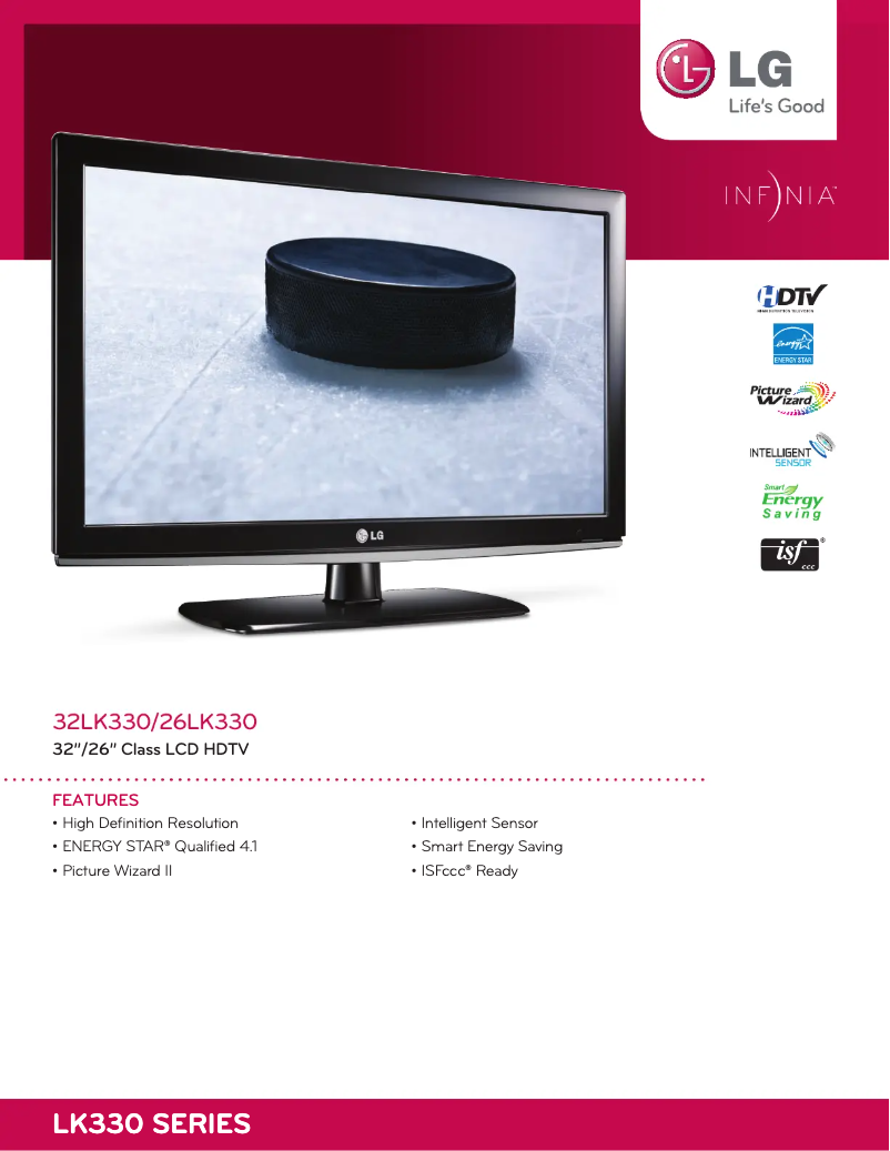 Page n°1 - Fiche technique LG 32LK330