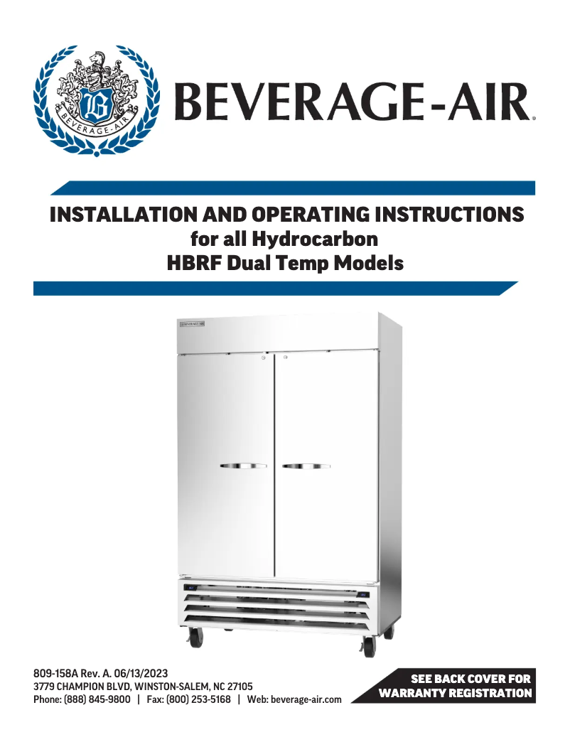 Image de la première page du manuel de l'appareil HBF27-1-G