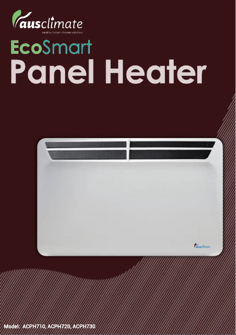 Image de la première page du manuel de l'appareil EcoSmart ACPH710