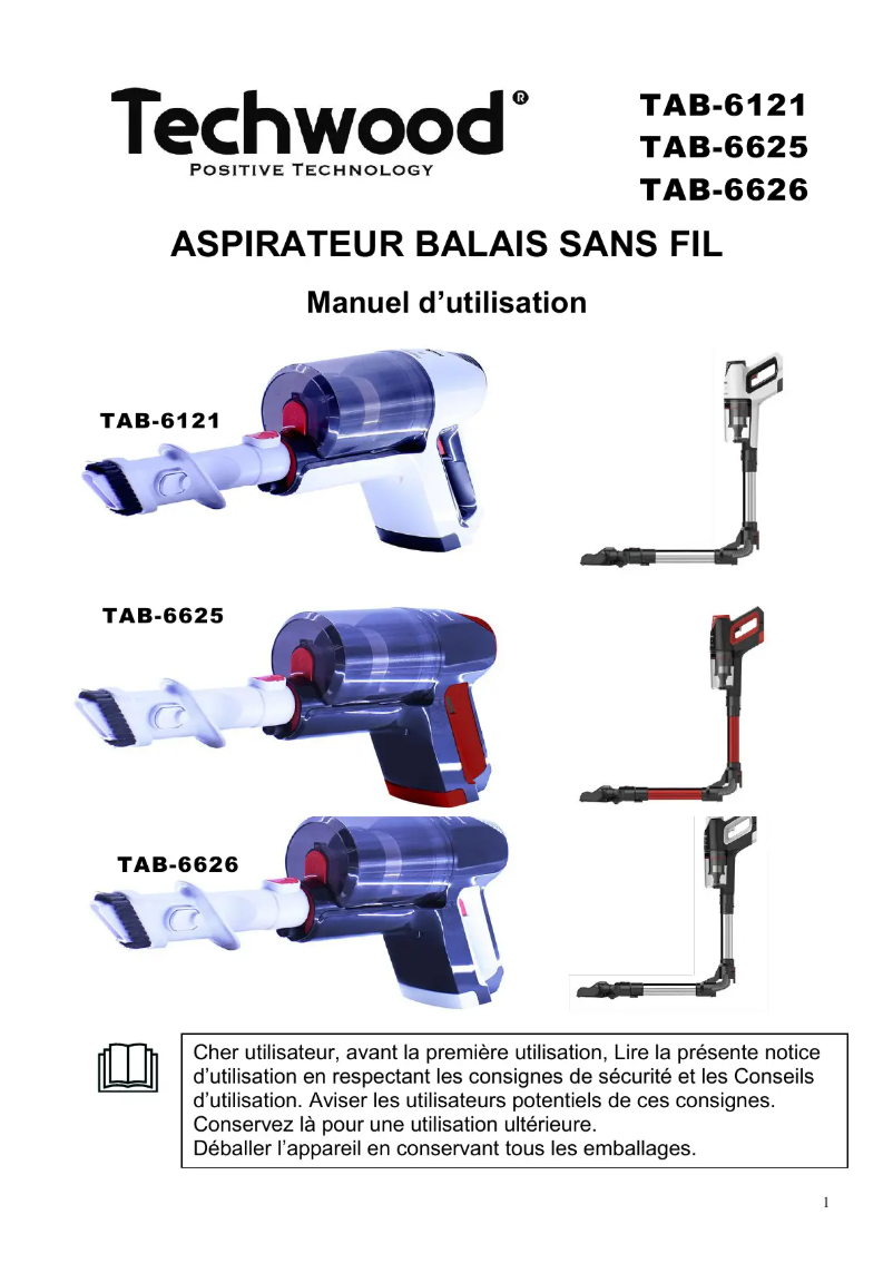 Image de la première page du manuel de l'appareil TAB-6121