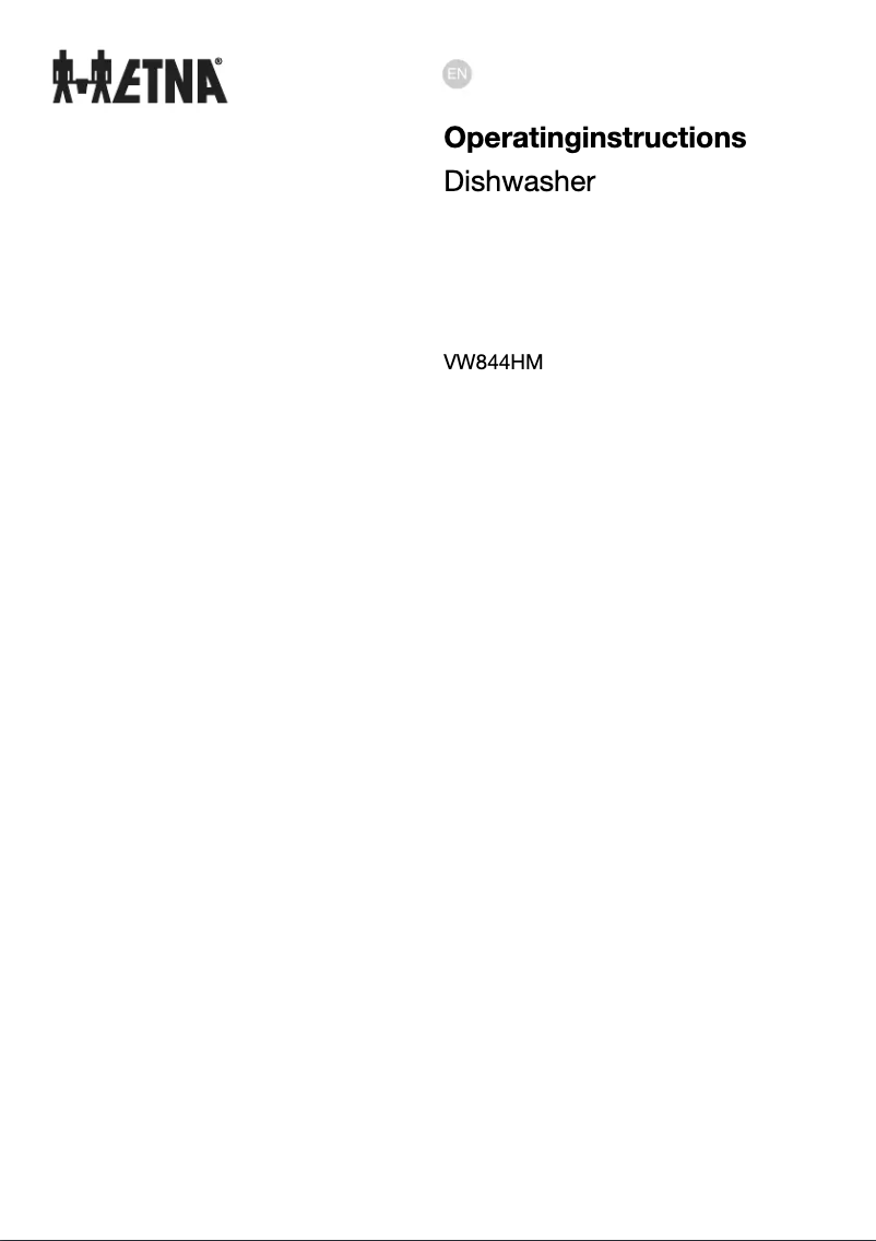 Image de la première page du manuel de l'appareil VW844HM
