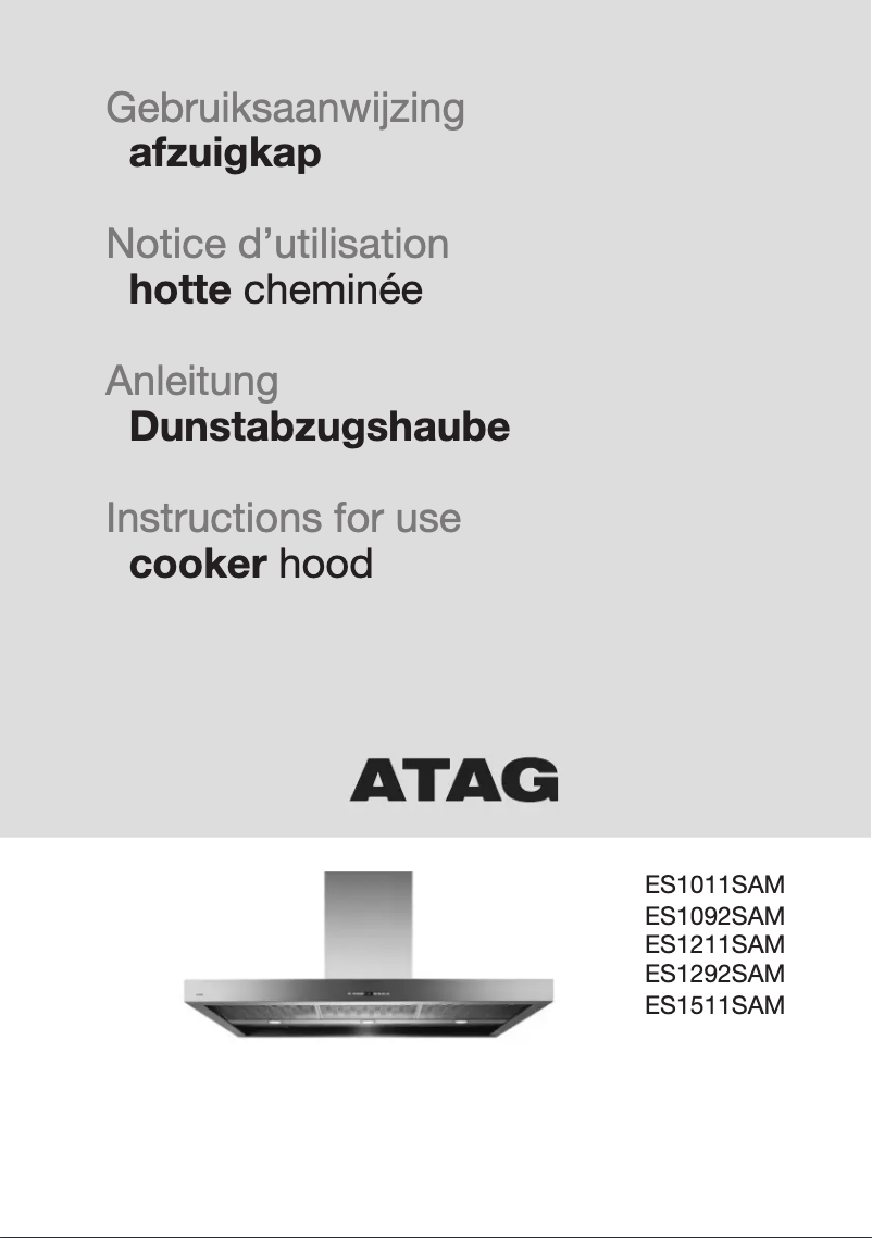 Page 1 de la notice Manuel utilisateur Atag ES1092SAM