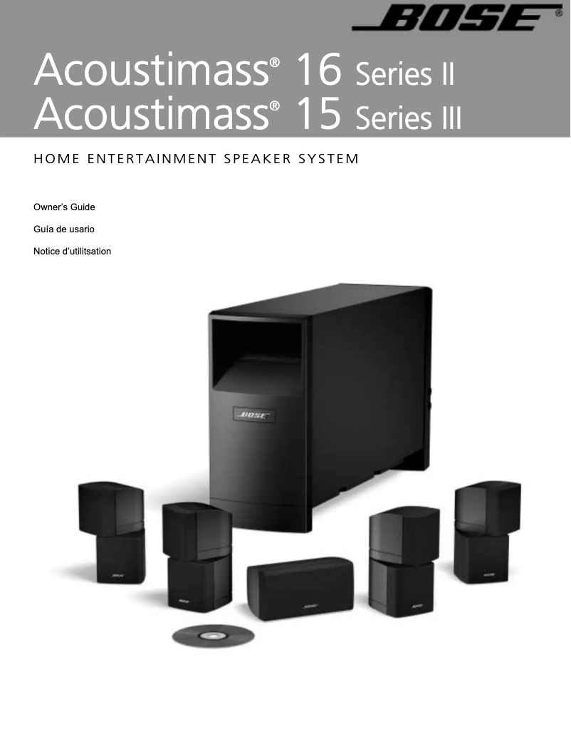 Página 1 del manual Manual de usuario Bose Acoustimass 15