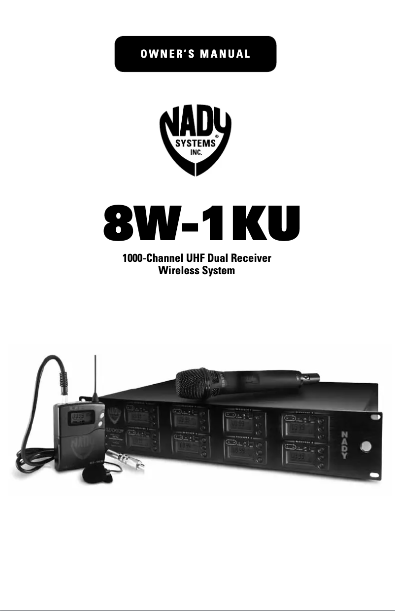 Page n°1 - Manuel utilisateur Nady 8W-1KU