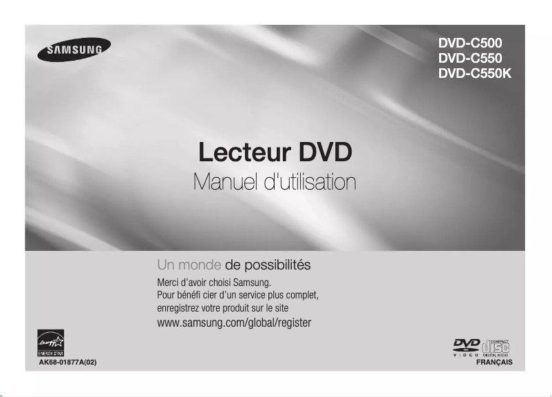 Page n°1 - Manuel utilisateur Samsung DVD-C510