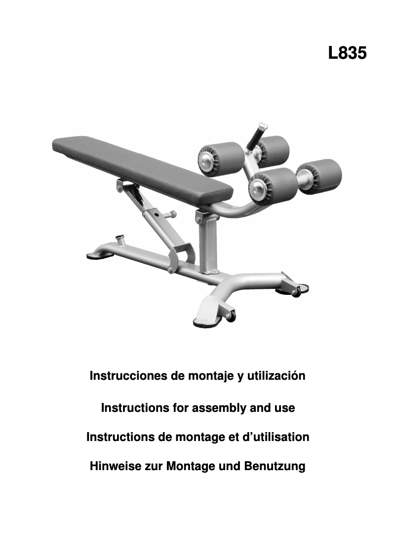 Page 1 de la notice Manuel utilisateur BH Fitness L835