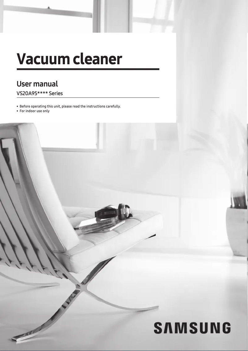 Image de la première page du manuel de l'appareil VS20A95923N