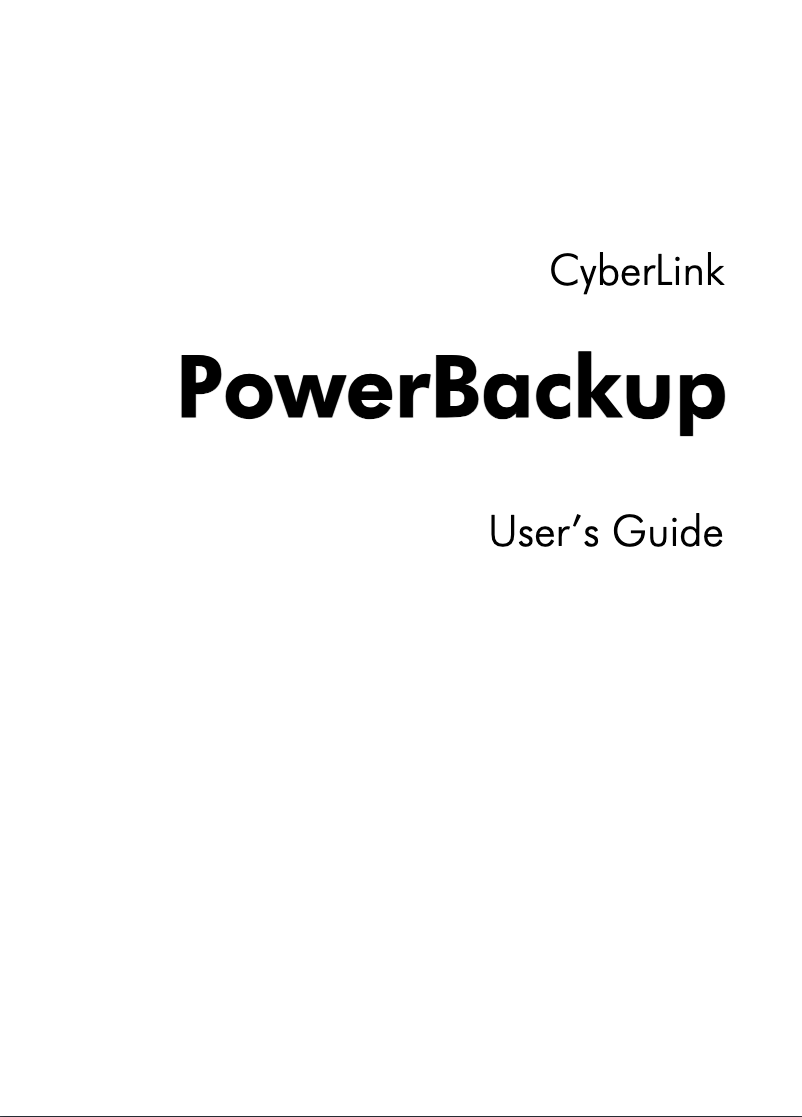 Image de la première page du manuel de l'appareil PowerBackup 1