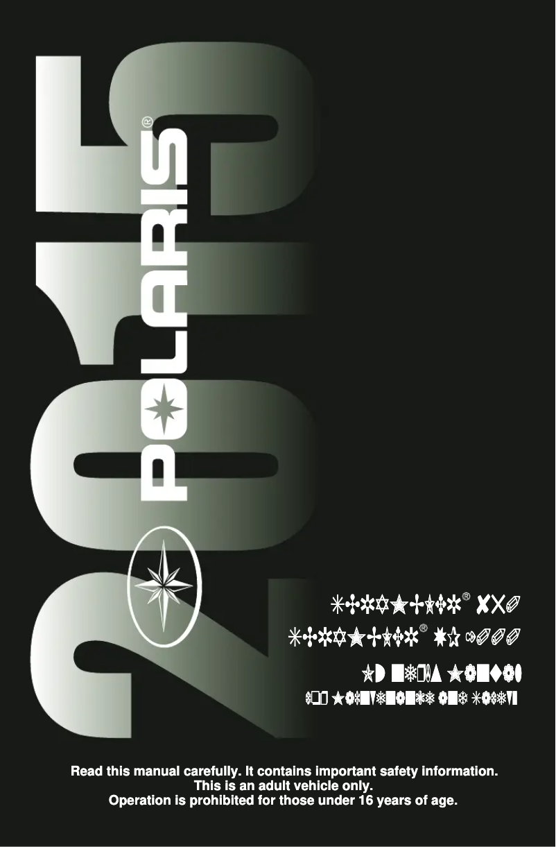 Page 1 de la notice Manuel utilisateur Polaris Scrambler 850 (2015)