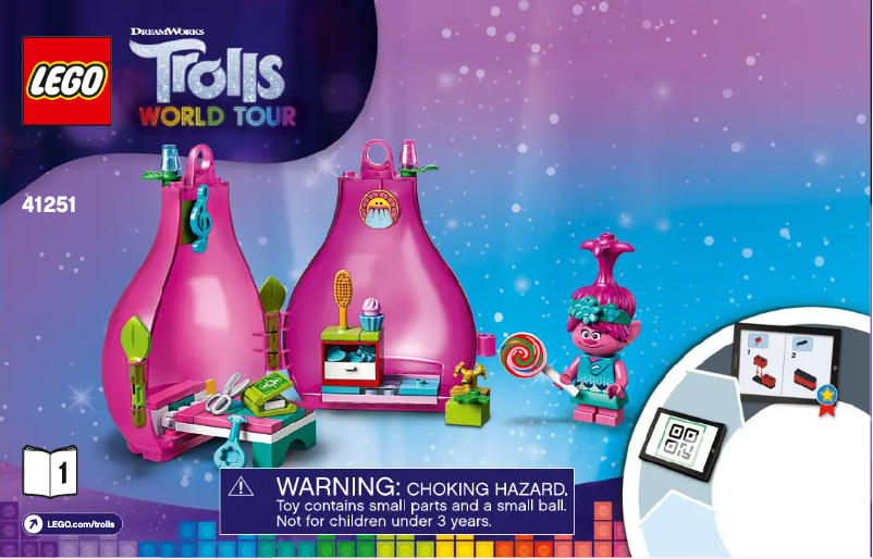 Page 1 de la notice Manuel utilisateur Lego Trolls 41251