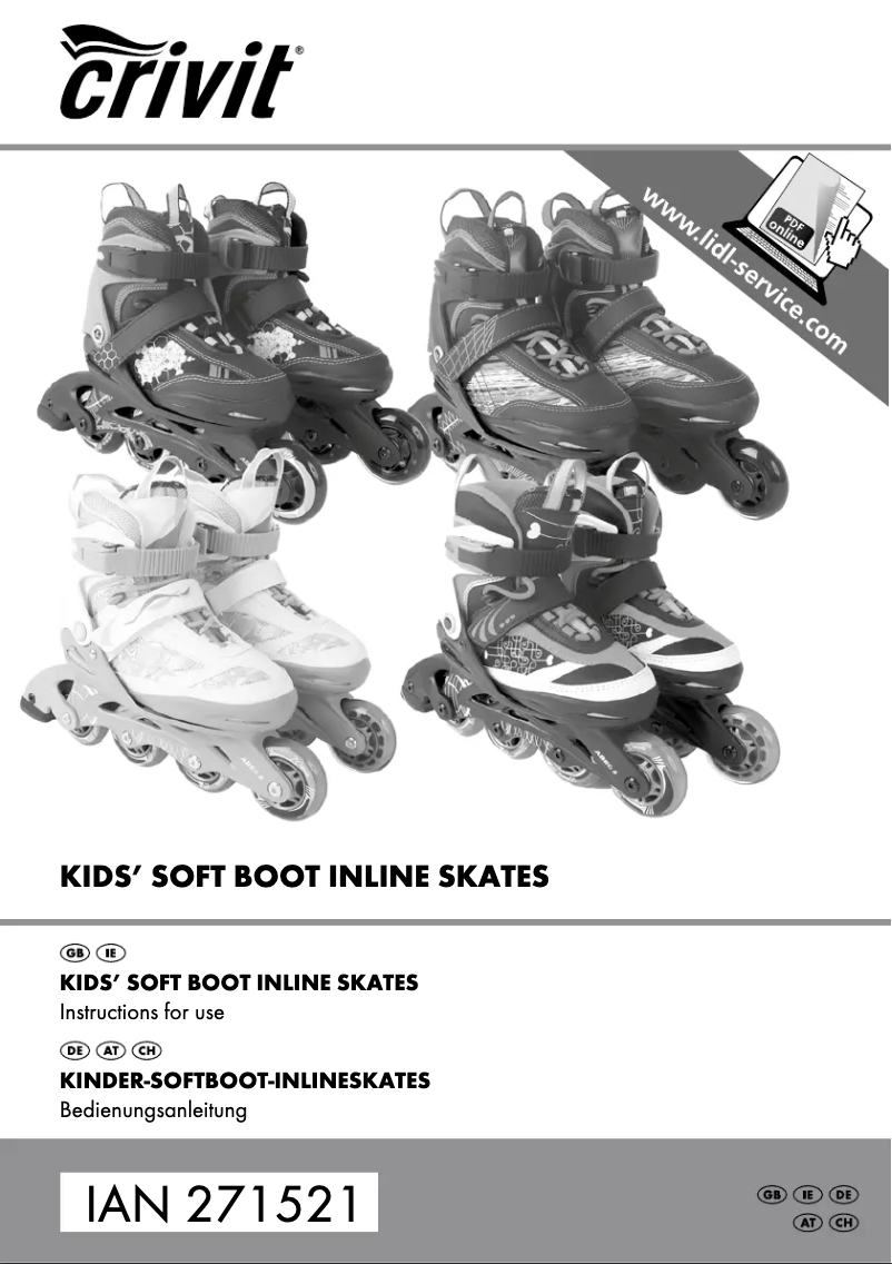 Page 1 de la notice Manuel utilisateur Crivit IAN 271521