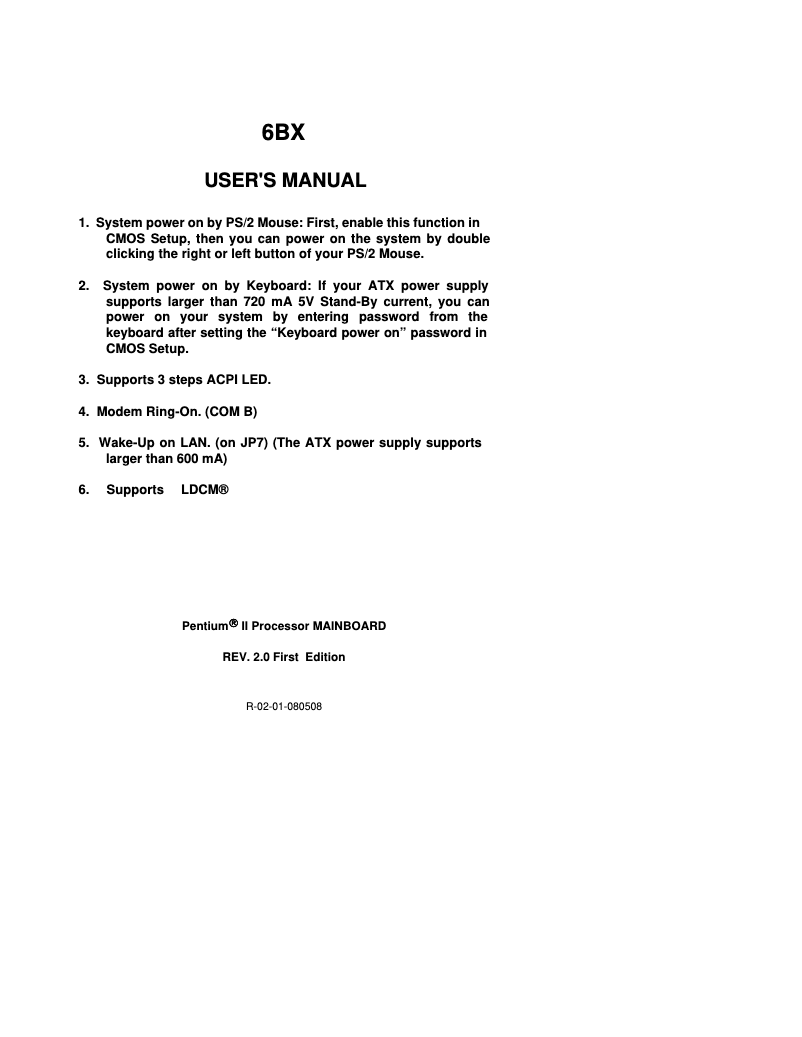 Image de la première page du manuel de l'appareil GA-686BX