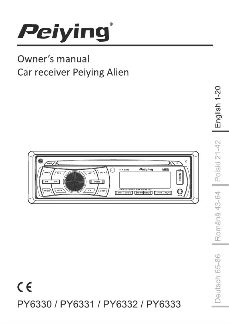Página 1 del manual Manual de usuario Peiying PY-6333
