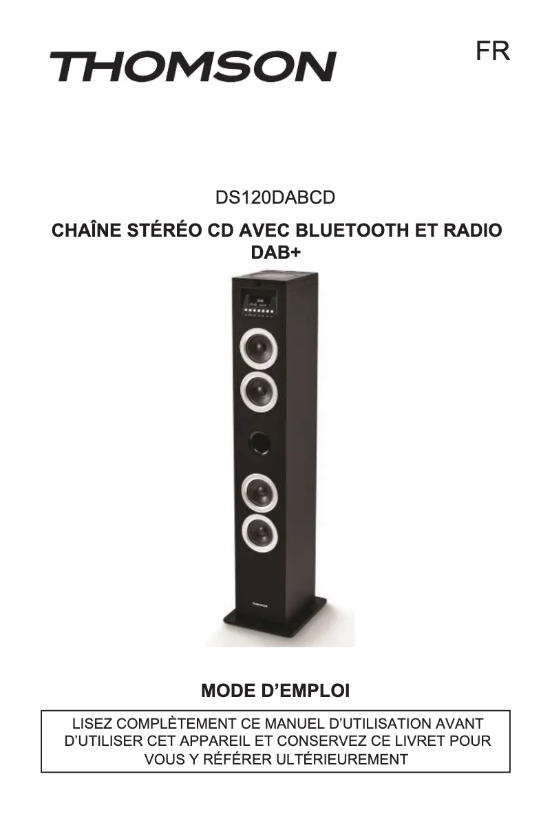 Image de la première page du manuel de l'appareil DS120DABCD