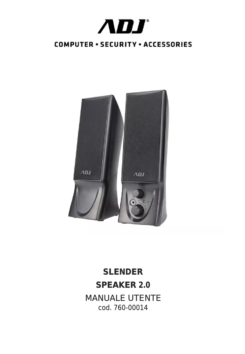 Image de la première page du manuel de l'appareil Slender Speaker 2.0