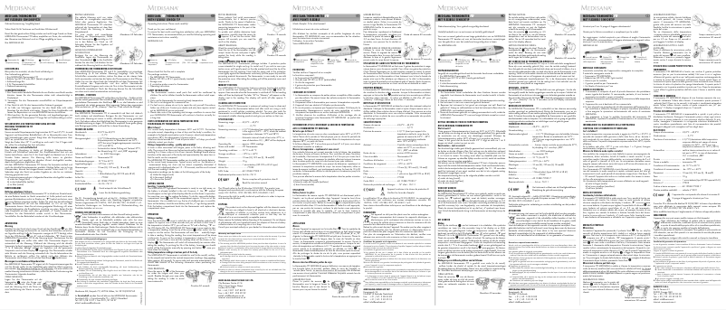 Page 1 de la notice Manuel utilisateur Medisana FTF