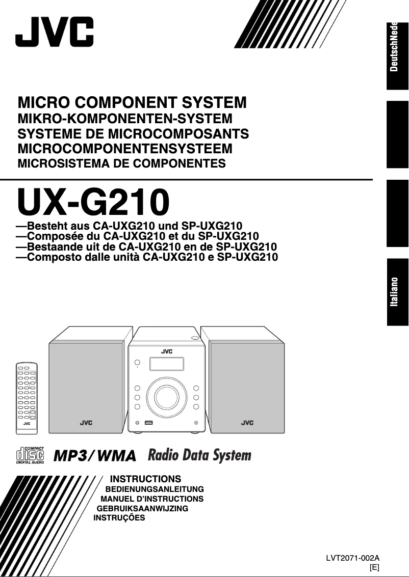 Image de la première page du manuel de l'appareil UX-G210