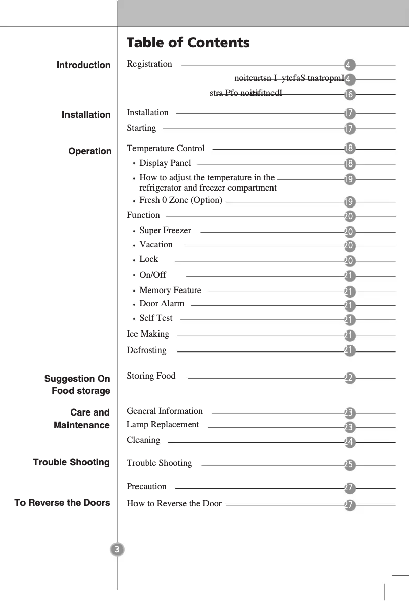 Page 1 de la notice Manuel utilisateur LG GB5135TICW