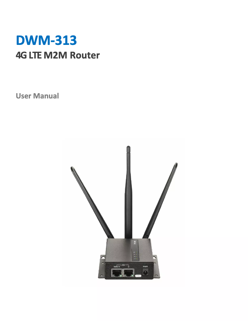 Page n°1 - Manuel utilisateur D-Link DWM-313