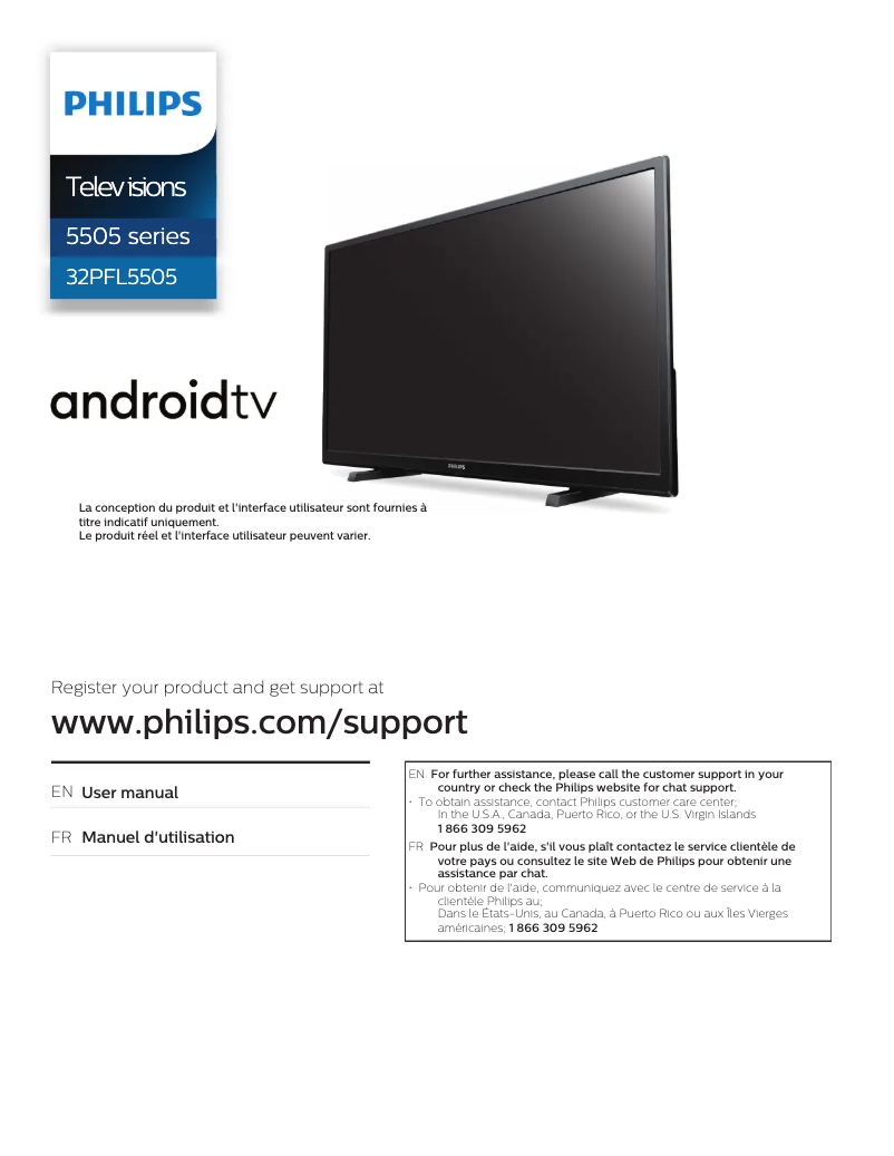 Page 1 of the manual User Manual Philips 32PFL5505