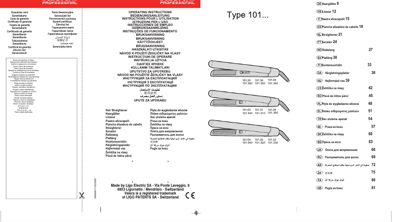 Page 1 de la notice Manuel utilisateur Valera Silhouette 647.02