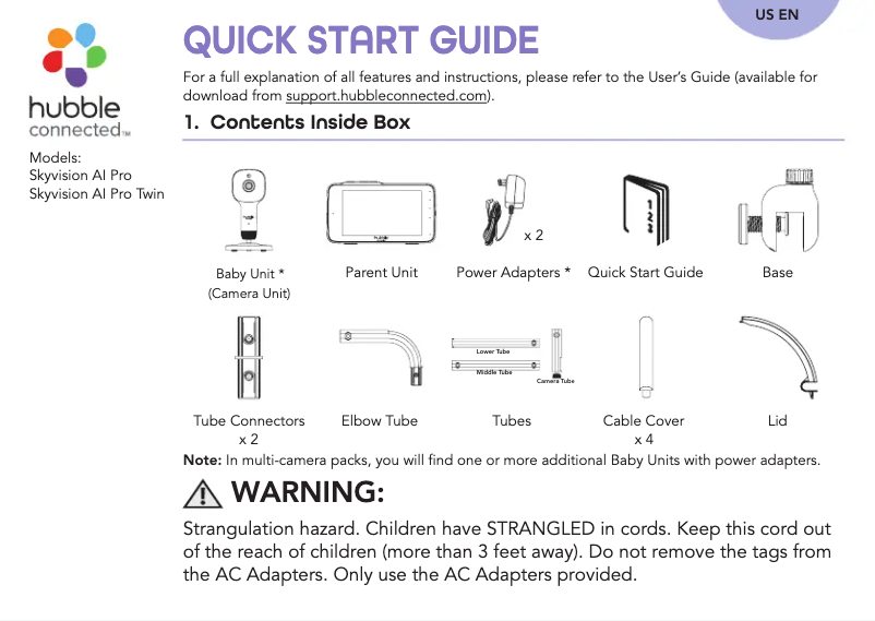 Page n°1 - Manuel utilisateur Hubble Connected SkyVision AI Pro