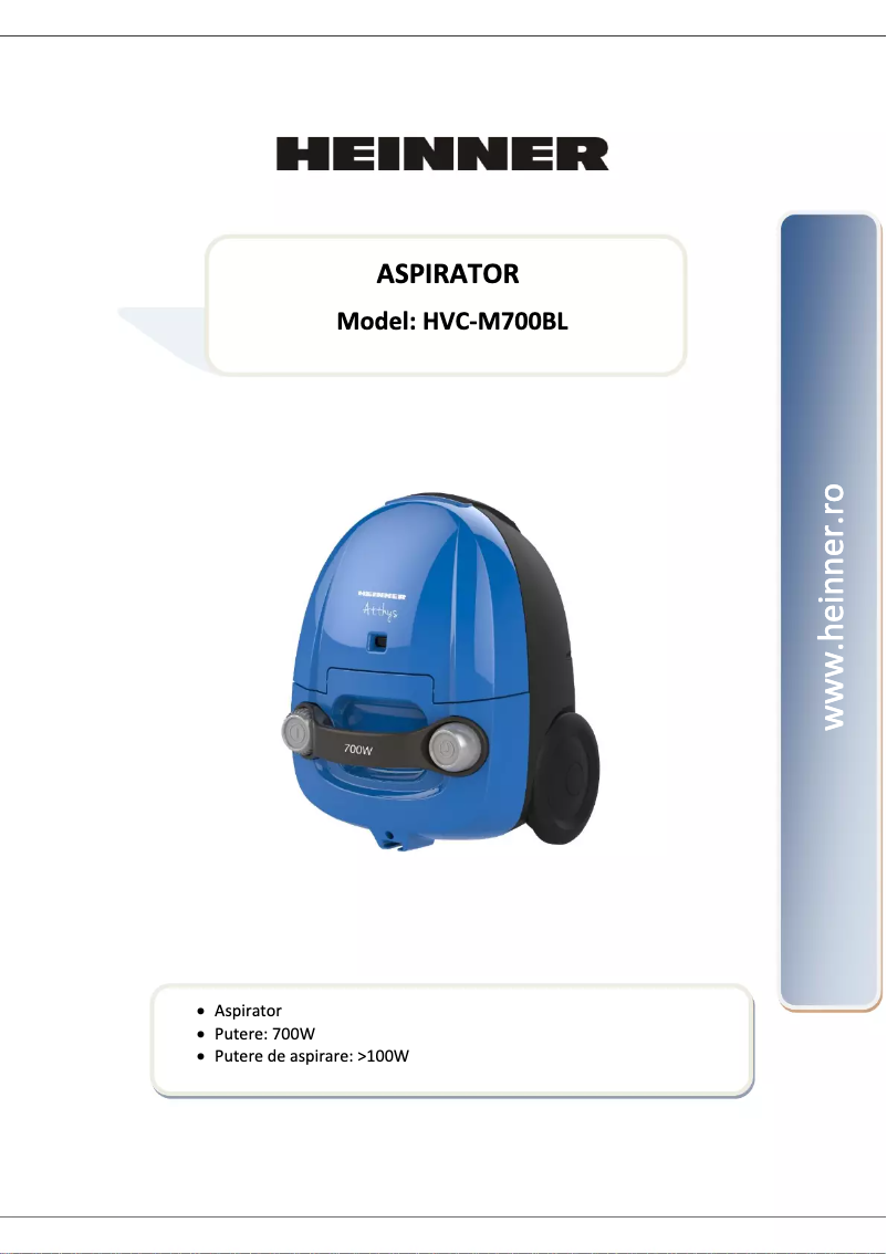 Page n°1 - Manuel utilisateur Heinner HVC-M700BL