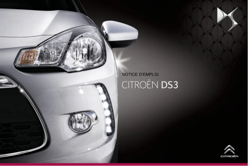 Page 1 de la notice Manuel utilisateur Citroën DS3 (2013)