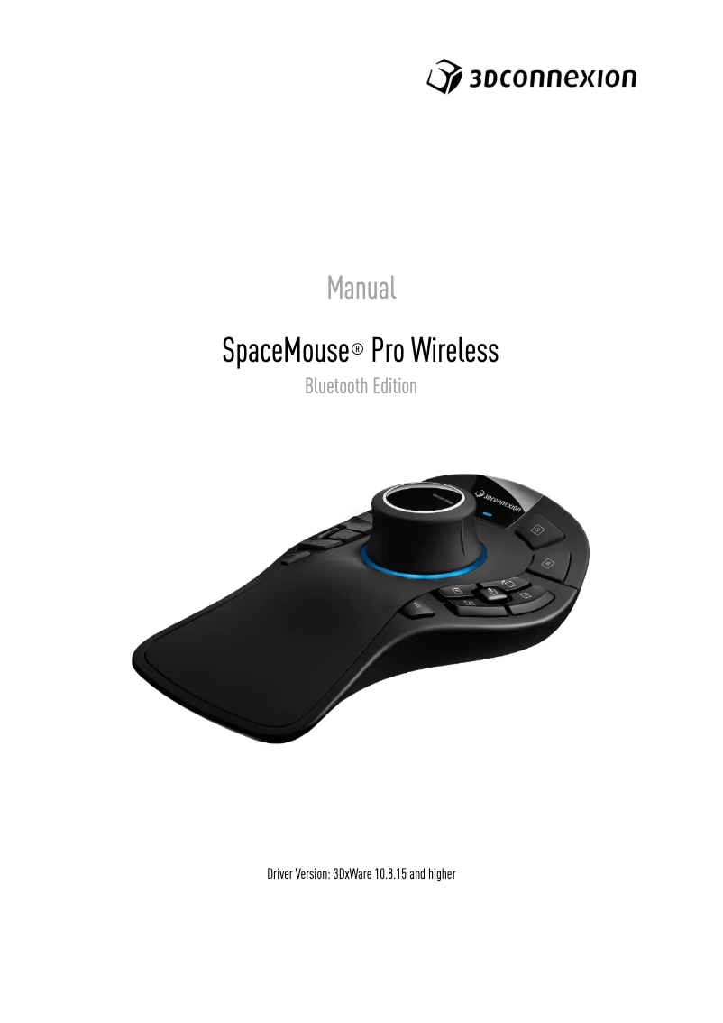 Image de la première page du manuel de l'appareil SpaceMouse Pro Wireless
