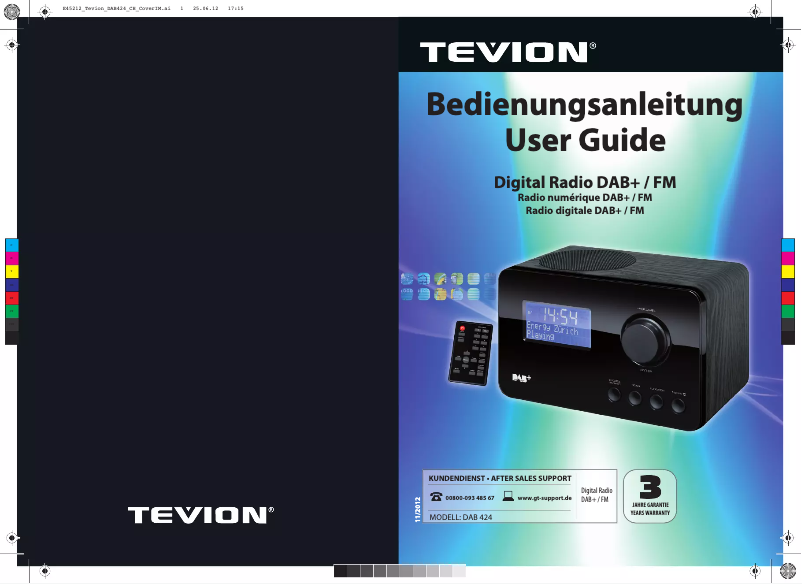 Image de la première page du manuel de l'appareil DAB 424