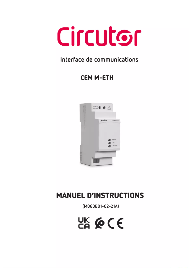 Page n°1 - Manuel utilisateur CIRCUTOR CEM-M-ETH