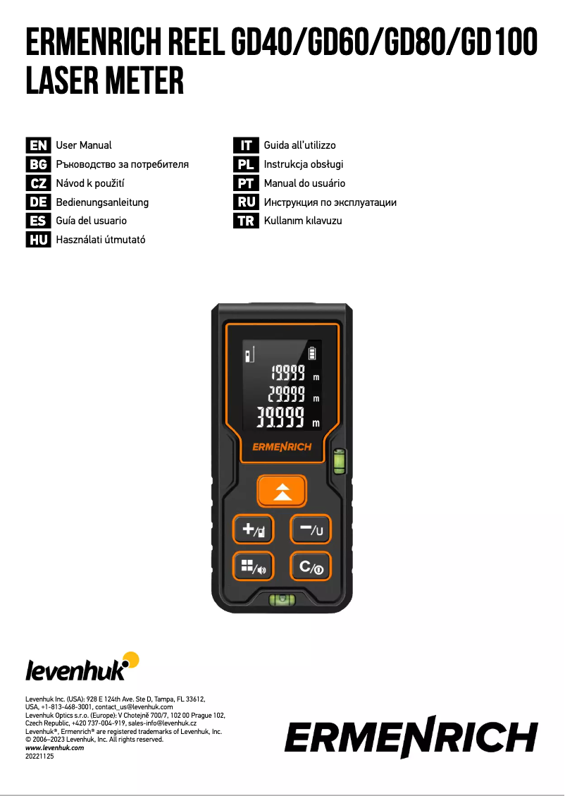 Page 1 of the manual User Manual Ermenrich Reel GD60
