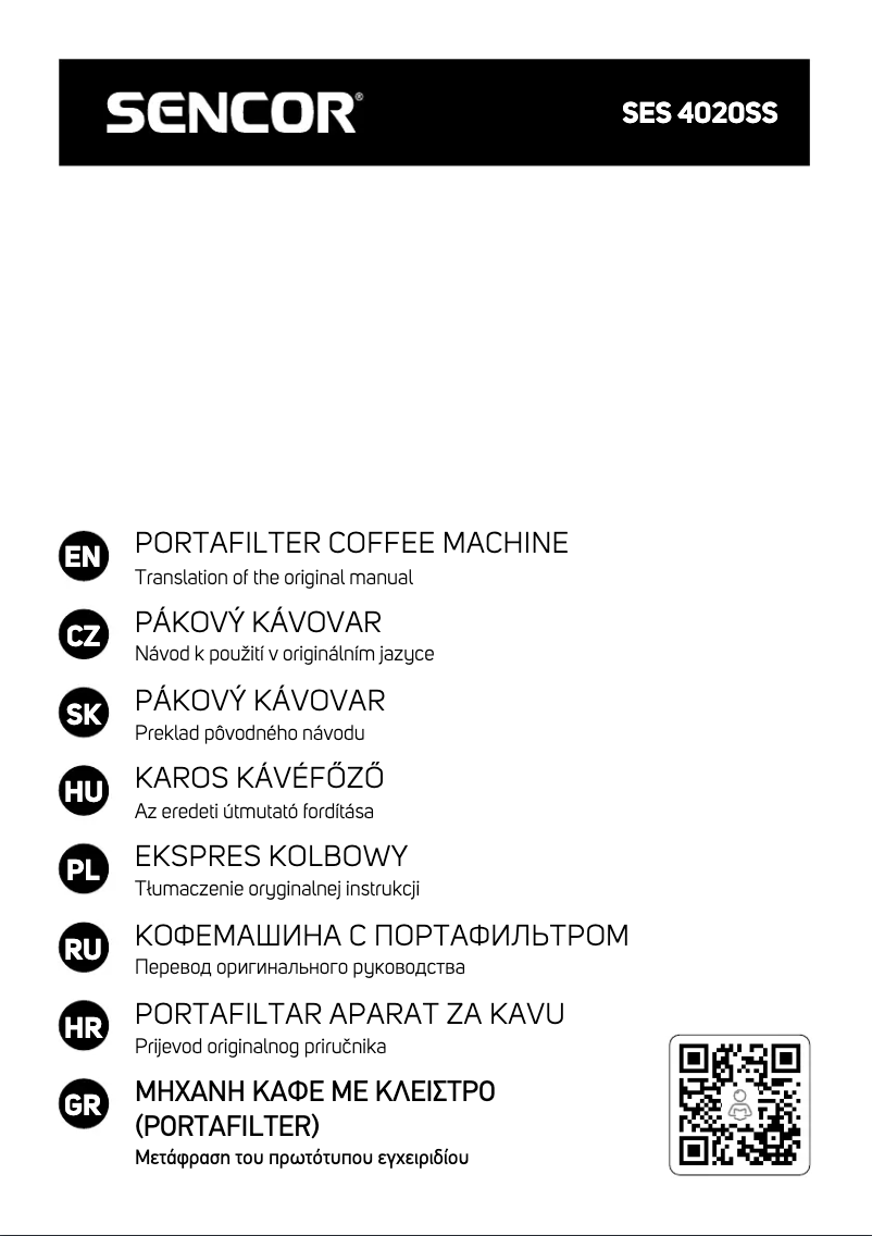 Page 1 de la notice Manuel utilisateur Sencor SES 4020SS