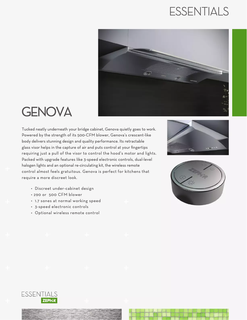 Página 1 del manual Ficha técnica Zephyr ZGEE30AS