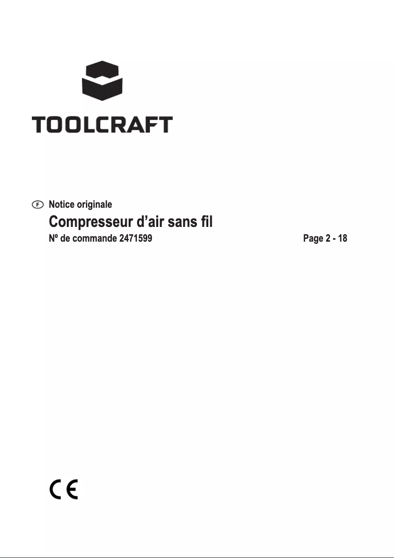 Page n°1 - Manuel utilisateur Toolcraft AP-1200 / TAWB-20