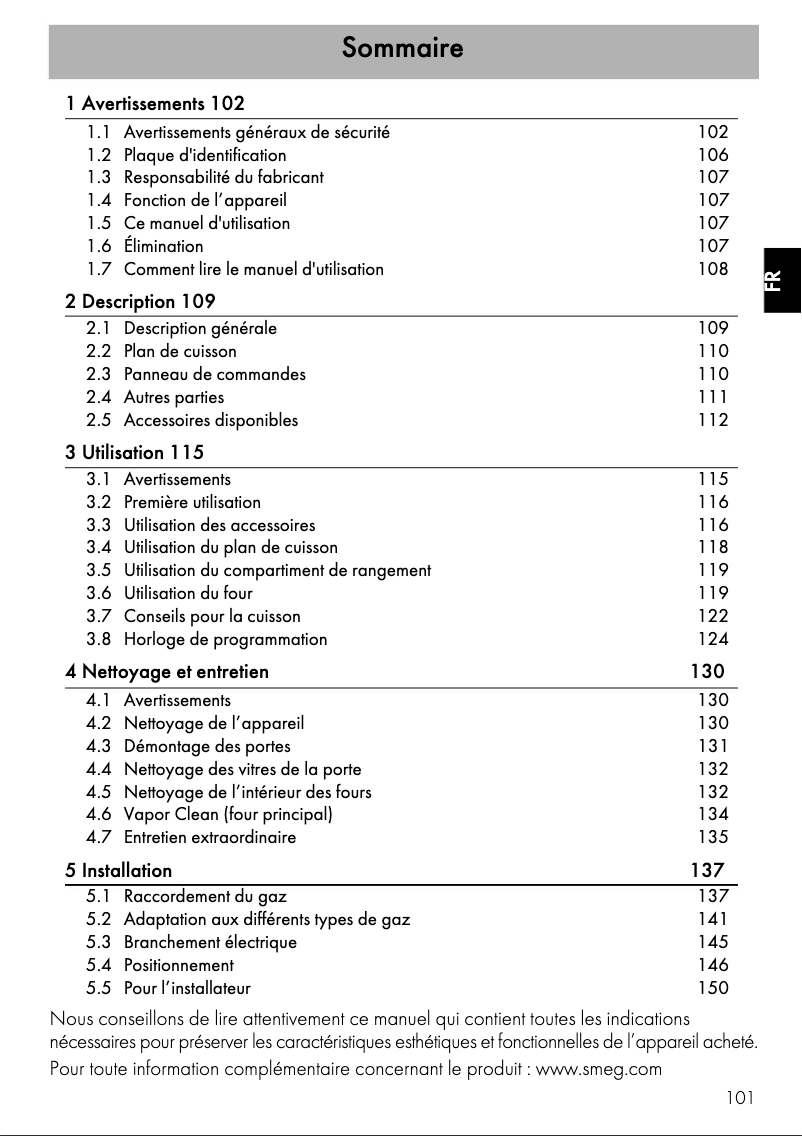 Page 1 de la notice Mode d'emploi Smeg A2-81