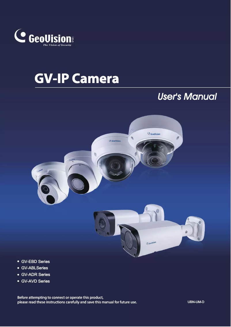 Page n°1 - Manuel utilisateur Geovision GV-ADR2701