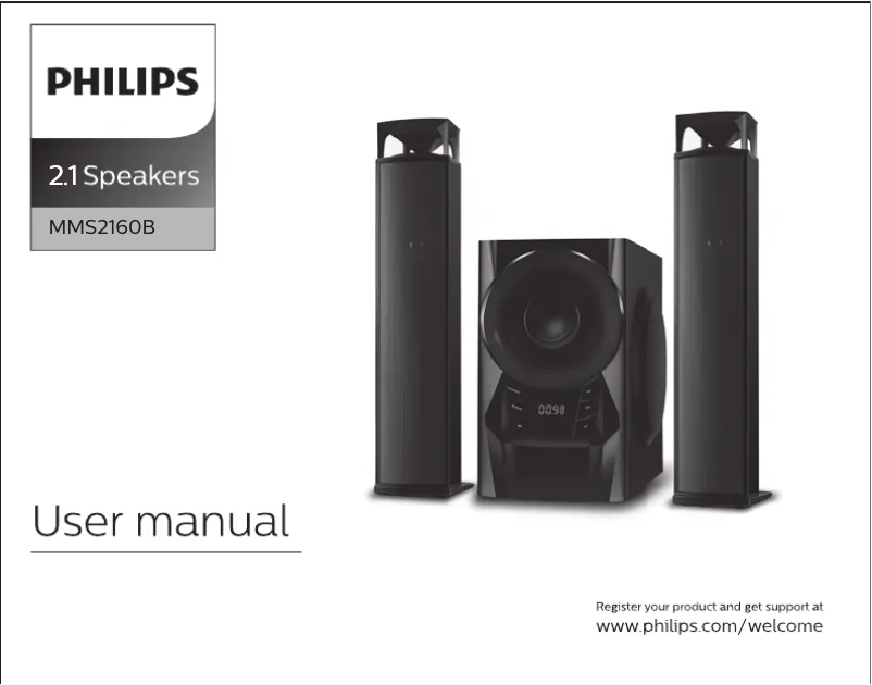 Page n°1 - Manuel utilisateur Philips MMS2160B