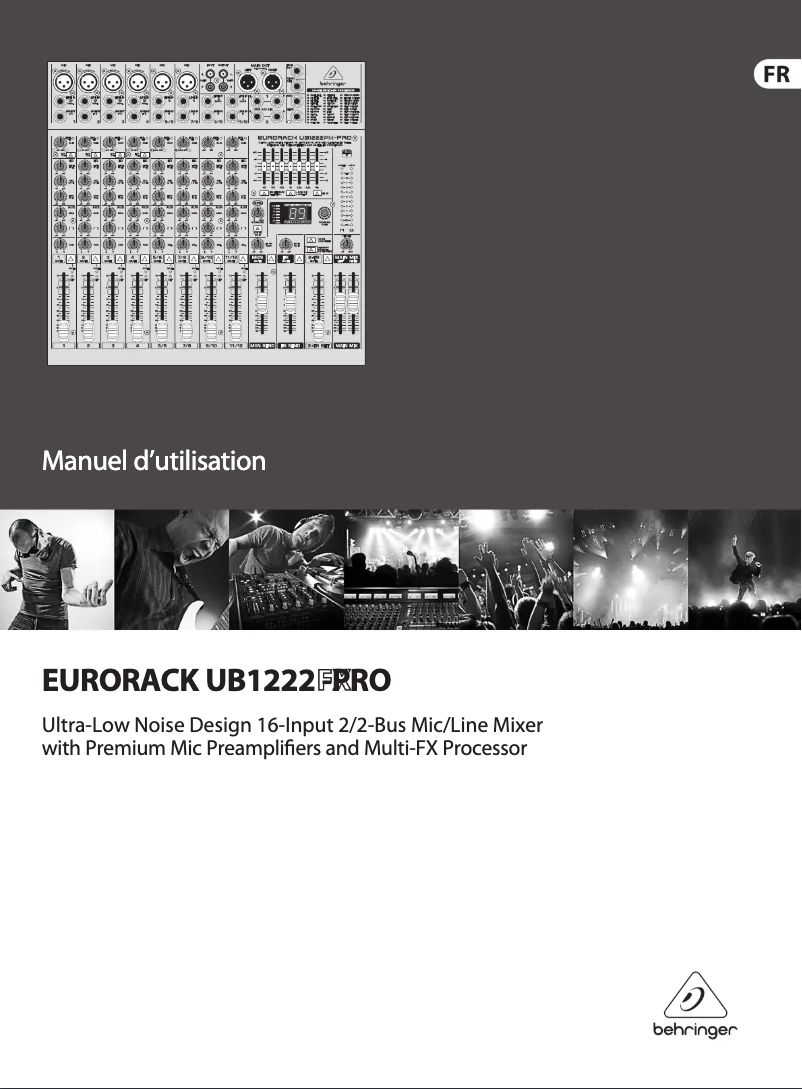 Image de la première page du manuel de l'appareil Eurorack UB1222FX-PRO
