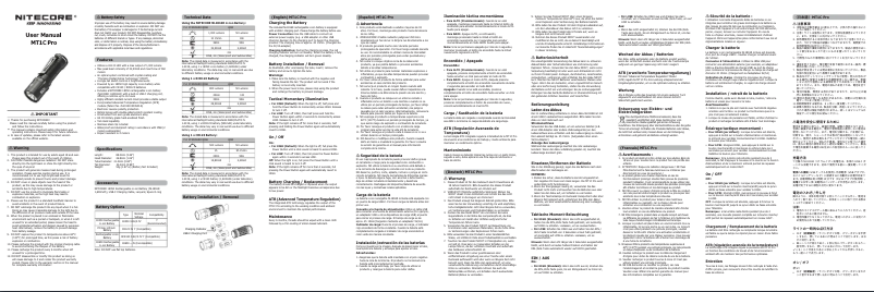 Page n°1 - Manuel utilisateur Nitecore MT1C Pro