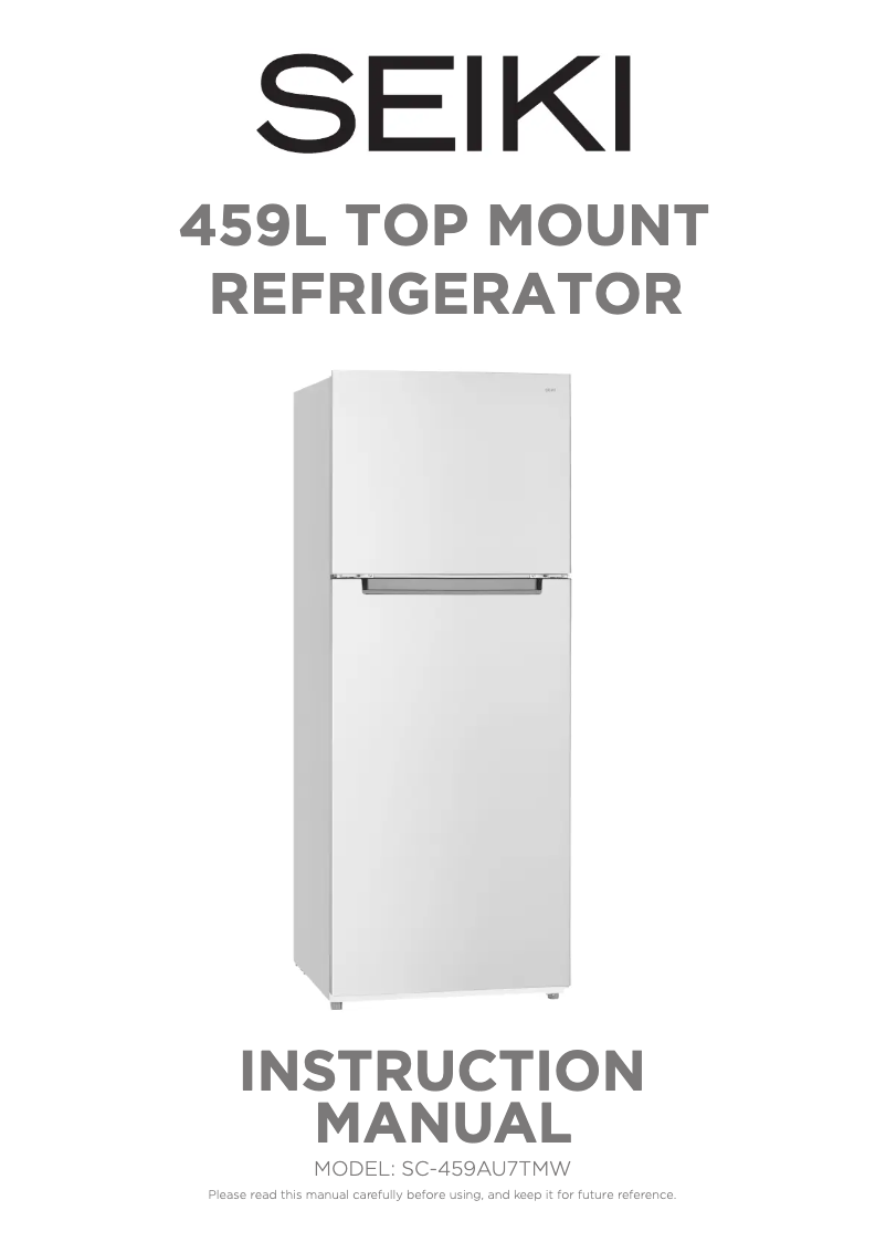 Page 1 de la notice Manuel utilisateur Seiki SC-459AU7TMW