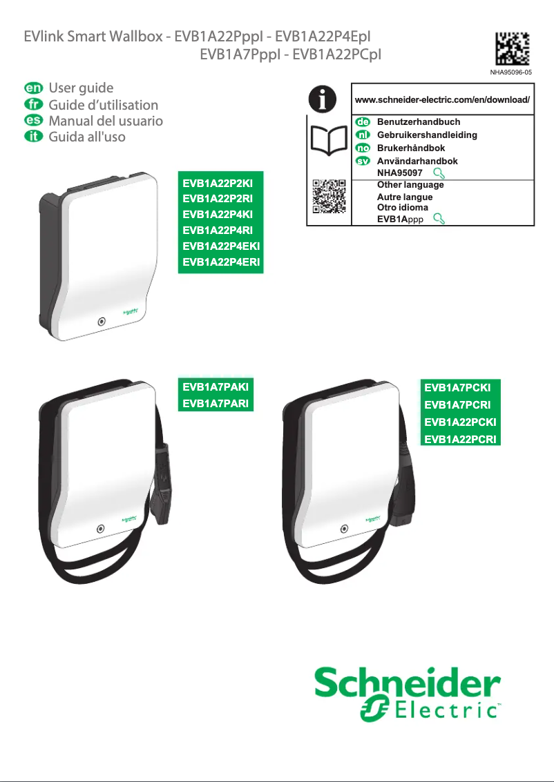 Page 1 de la notice Manuel utilisateur Schneider EVB1A22PCRI
