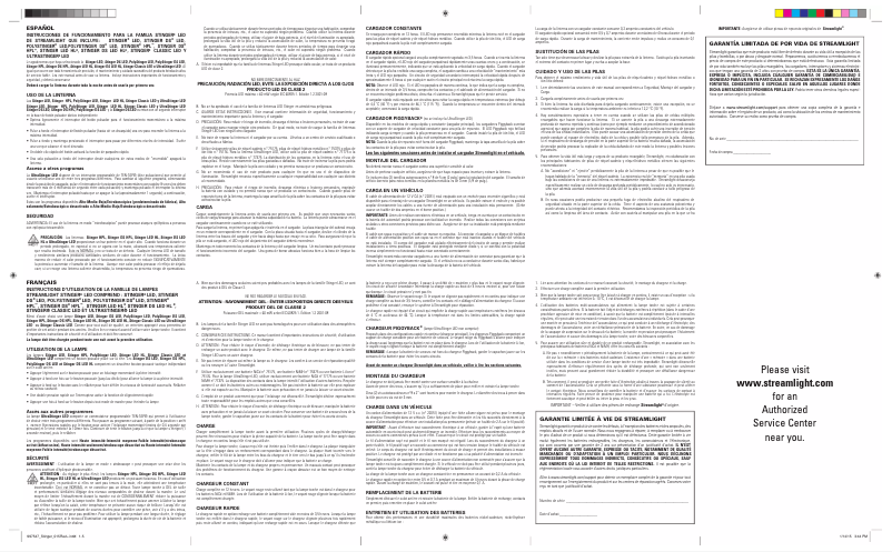 Image de la première page du manuel de l'appareil Stinger HPL