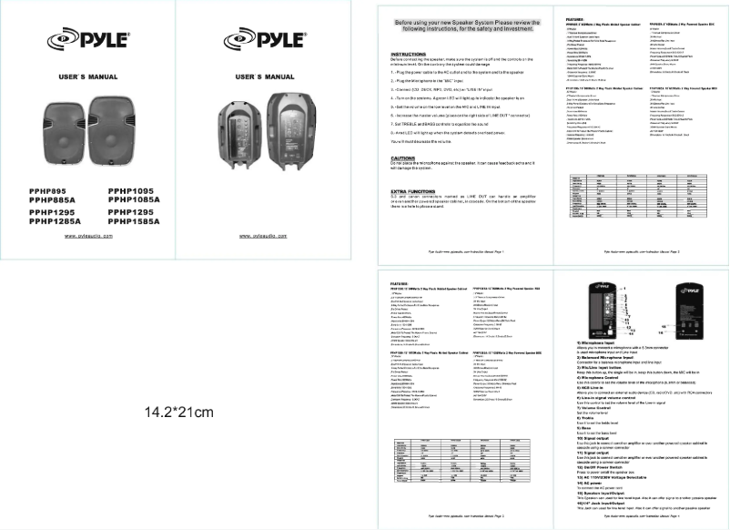 Image de la première page du manuel de l'appareil PPHP1585A