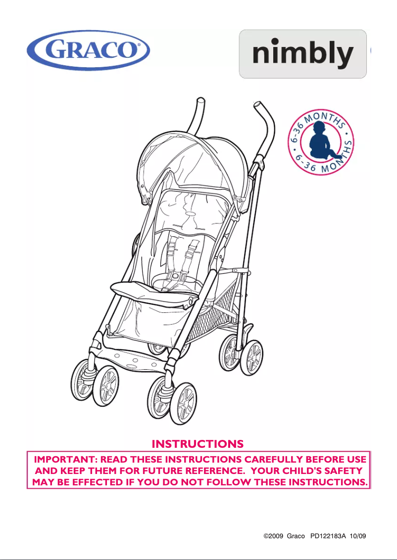 Page 1 de la notice Manuel utilisateur Graco Nimbly